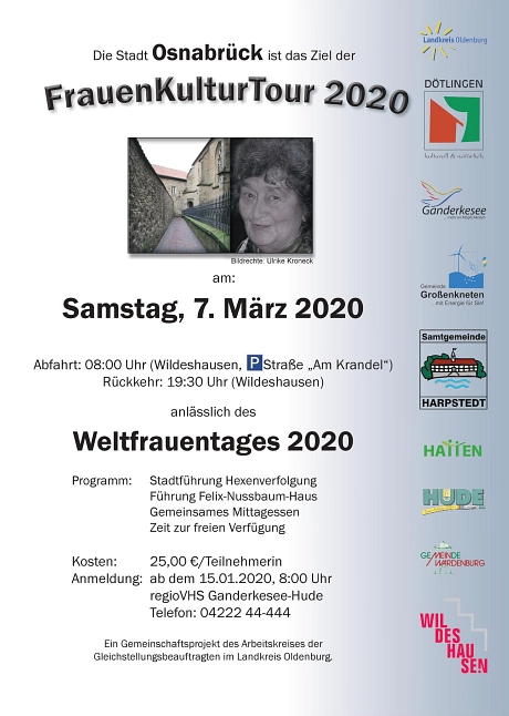FrauenKulturTour 2020 - Plakat © Landkreis Oldenburg